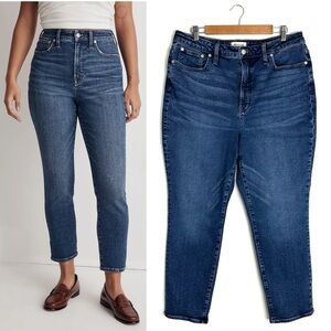 Madewell The Curvy Perfect Vintage Jeans High Waist  Manorford Wash Blue Size 32